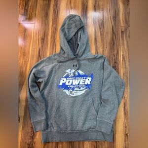 Unisex Under Armour Gray Hoodie with Blue East Coast Power Graphic